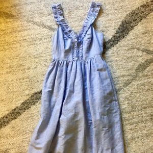 Banana Republic Ruffled Chambray Dress 2
